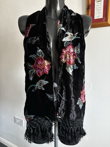 Women tie rack black floral - black,