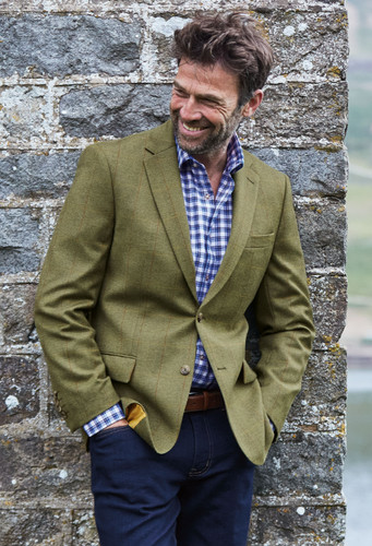 Mens olive green check pure - olive,