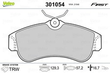 BRAKE PAD SET, DISC BRAKE 301054