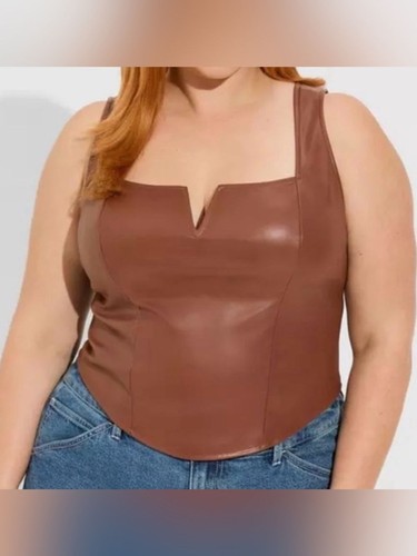 Nwt torrid faux leather tank - leather,