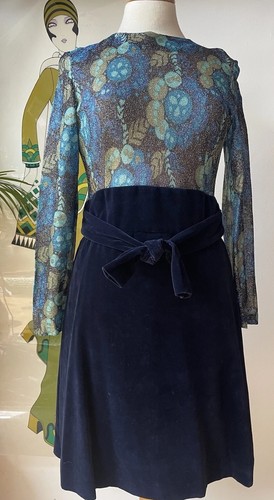Vintage 1960s velvet lurex - vintage,