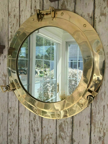 Brass porthole mirror - porthole,