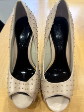 Vintage Love LablCream with Studs High Heal Shoes size 5 - only worn a few times