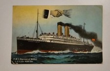 Original 1911 Half Penny Stamped Postcard RMS EMPRESS OF BRITAIN Boat Ship CPR
