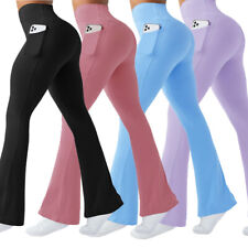Women's Casual Bootleg Yoga Pants V Crossover High Waist Flare Workout Leggings