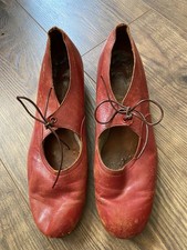 Vintage 40s/50s Lilley & Skinner London Ladies Red Leather Tap Shoes Size 7