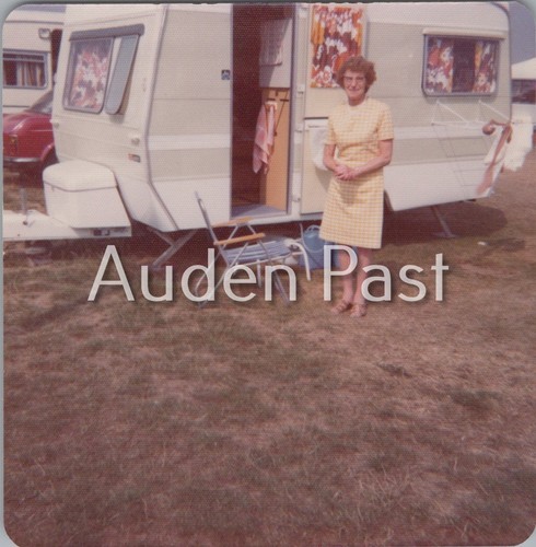 Woman caravan 1970s - woman,