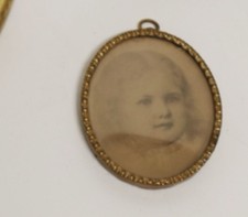 Antique Miniature Portrait Of