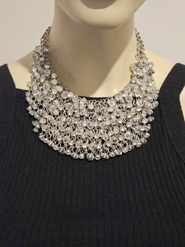 Statement silver tone - statement, mesh