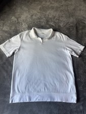 Zara Men's Open Collar Polo Shirt - White - Large - Brand New No Tags