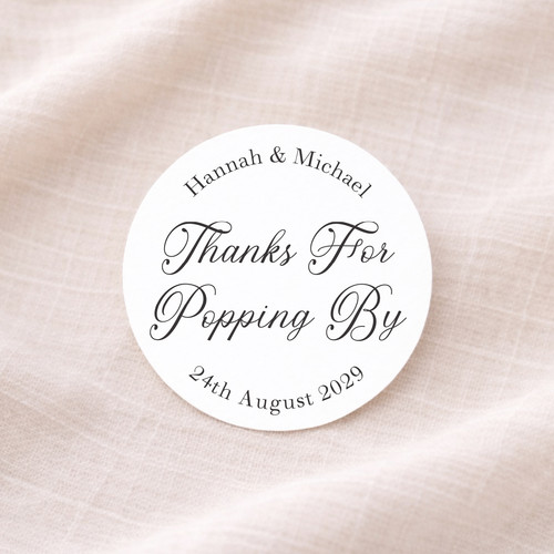 Thanks for popping wedding - thanks,