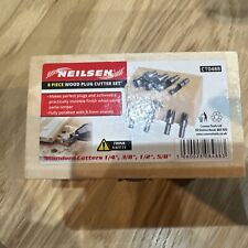 8 Piece Wood Plug / Drill Cutter Set in Wooden Case (Genuine Neilsen CT0488)