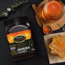 Pure Gold New Zealand Active Manuka Honey 300 + 500g BBD 01/2028