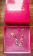 BUTLER & WILSON Colourful Glass Costume Necklace In Box. R48J