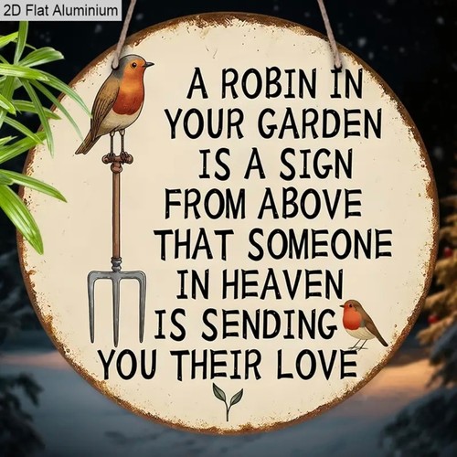 Robin your garden metal - in,