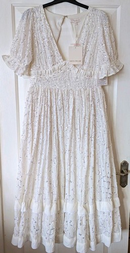 Maya deluxe ivory sequin - ivory,