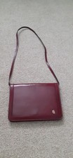 Vintage 1970s genuine quality Italian leather  burgundy shoulder bag