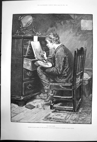 Antique old print his - antique,