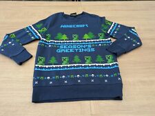 Minecraft 'Seasons Greetings'  Xmas Jumper Fair Isle Tesco Age 10-11 Christmas