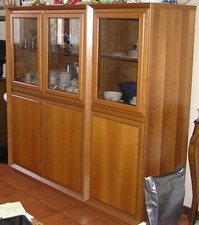 Display cabinet credenza sideboard, dining/living room cupboard, real wood