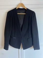 The White Company Black Tuxedo Blazer Jacket Size 10