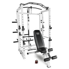 Folding Power Cage Rack Weight Bench & Accessories Home Gym Marcy SM-4231