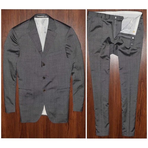 Men brioni suit - grey, wool/silk