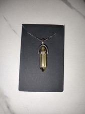 Healing Crystal Necklace. Necklace With Yellow Healing Crystal