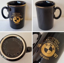 Rare Vintage Daytona Grand Final 1997 BMW 350ml Black + Gilt Mug by AHRMA