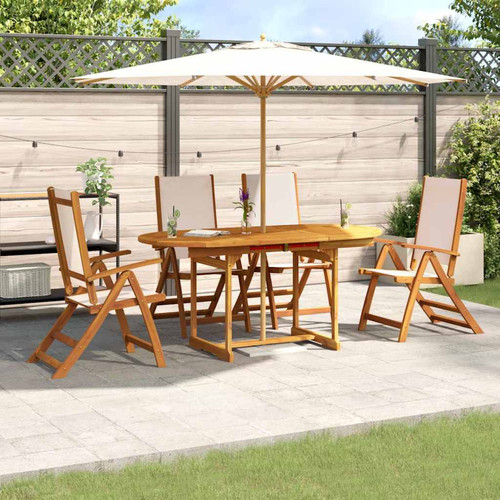 Garden dining set 5pc cream - 5pc,