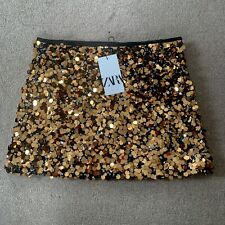 ZARA SEQUINNED MINISKIRT