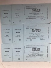 3 x BUDGIE UNUSED CONCERT