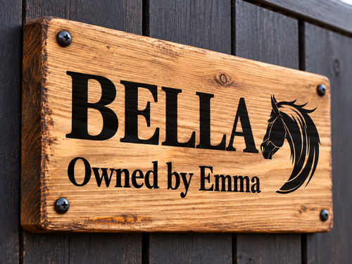 Personalised horse stable door - horse,