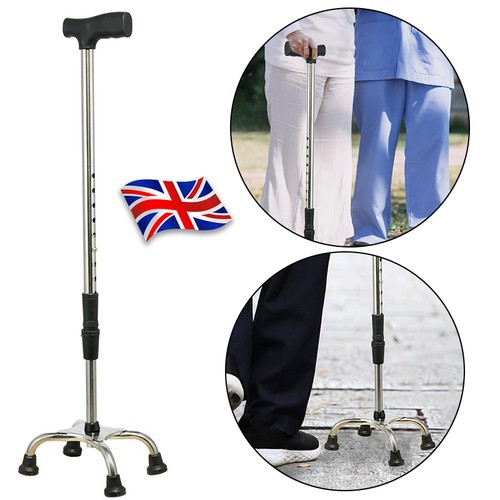 Steel small quad cane - steel,