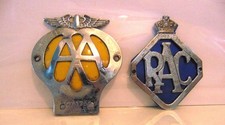 AA Plus RAC Car Badges, Sold as a Pair, in Good Condition.