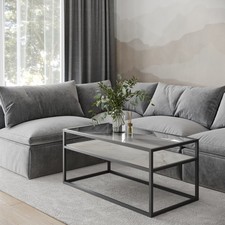 Glass Display Top Coffee Table