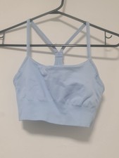Sweaty Betty Sports Bra Light Blue Writeups Cleared Worn Looks Good For Ladies.