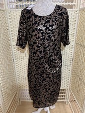David Emanuel Dress Size 22, New, Christmas,Cruise,Cocktail,Sequin, Black/ Gold