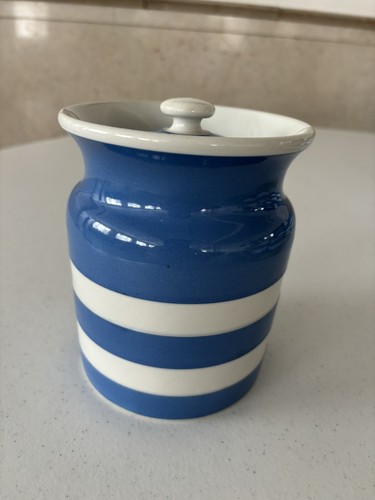 Green cornishware canister - cornishware,