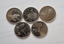 1 lat (x 5 pieces) 2004-2012 Latvia, symbols of Latvian nature