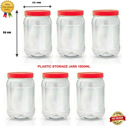 Plastic storage jar with - storage,