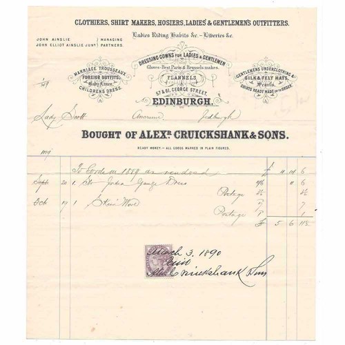 1889 billhead alexr - 1889,