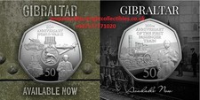 2025 Gibraltar 50p coin set