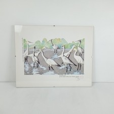 SIGNED Simon Drew print "Egrets (I've had a few, but then again...)"