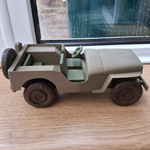 Wooden military style jeep - style,