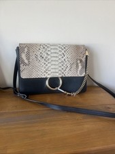 Chloe Dupe Black/Snakeskin Leather Bag
