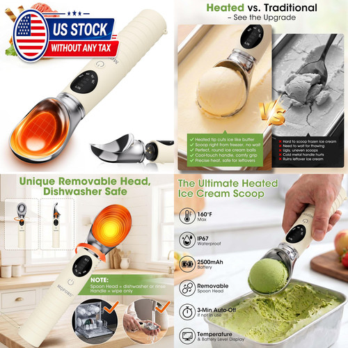 Heated ice cream - heated,