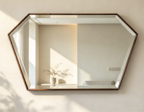 Vintage antique wall mirror - wall,