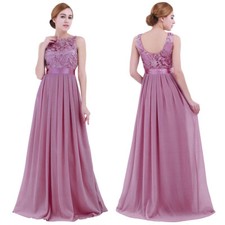 Womens Lace Wedding Bridesmaid Ball Gown Evening Dresses Prom Party Maxi Dress