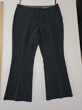 Ladies Trousers BHS Size 16 Black Straight Leg Pockets 14530